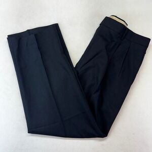 B&B‎ Dress Pants Mens 38x29 Black Pleated Italian Design Straight Leg Slacks
